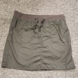 Olive Green Mini Cargo Skort Casual